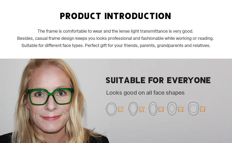 Eyekepper Square Reading Glasses for Women Large Frame Readers - Green +3.25 Green 3.25 x - 5 pack reading glasses