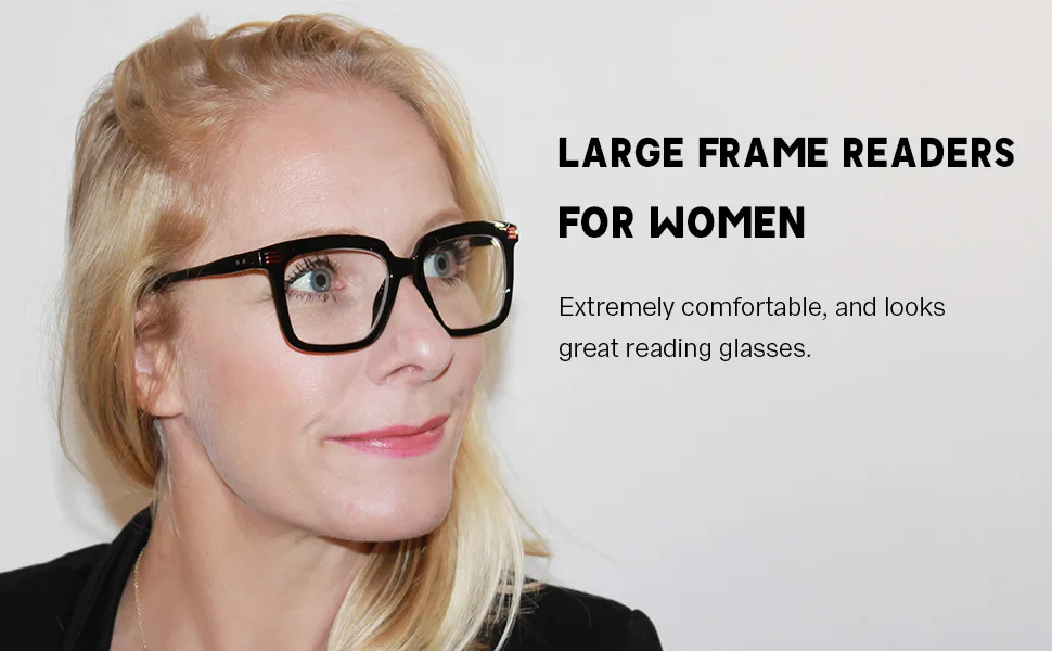 Eyekepper Square Reading Glasses for Women Large Frame Readers - Green +3.25 Green 3.25 x - large frame reading glasses