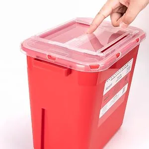 Alcedo Sharps Container for Home Use 2 Gallon (3-Pack), Biohazard Needle and Syringe Disposal, Professional Medical Grade - Safe Disposal