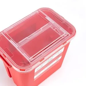 Alcedo Sharps Container for Home Use 2 Gallon (3-Pack), Biohazard Needle and Syringe Disposal, Professional Medical Grade - Temporary Close