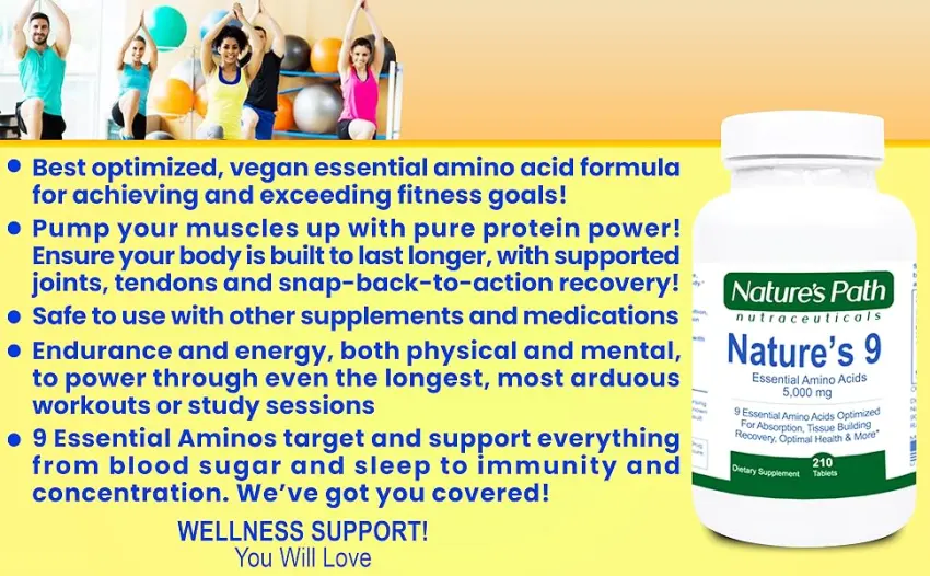 Essential Amino Acids EAA Supplement Complete Amino Acid Complex Pills BCAA + EAAS Tablets: Vegan, A PerfectAmino, Pre Workout, 9 Free Form, Muscle Recovery, Cognitive, Cravings, 210 Pills - Nature