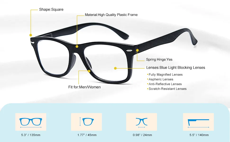 Computer Reading Glasses Blue Light Blocking Men Women Spring Hinges Readers Comfortable Glasses for Reading 1.5 4pack(mix Color) 1.5 x - blue light reading glasses computer reading glasses blue light blocking reading glasses women