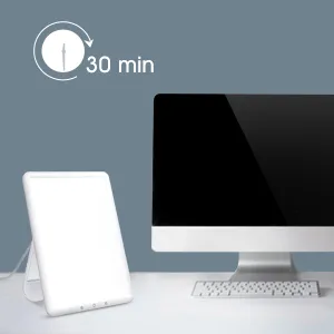 Light Therapy Lamp, UV-Free 10000 Lux Bright White Therapy Light, 90° Rotatable Stand with Timer, Brightness Adjustable, Touch Control, Memory Function - product information 6
