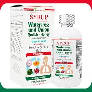 Jarabe Berro y Cebolla Rabano - Miel 8 Oz 2-Pack Watercress and Onion Radish - Honey Syrup, with Omega 3 - product information 2
