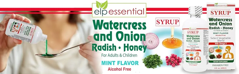 Jarabe Berro y Cebolla Rabano - Miel 8 Oz 2-Pack Watercress and Onion Radish - Honey Syrup, with Omega 3 - product information 4