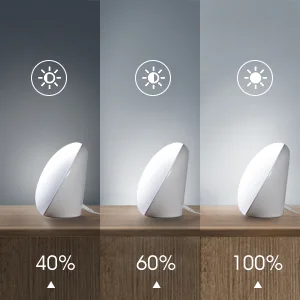 Light Therapy Lamp, UV-Free 10000 Lux LED Bright White Therapy Light, Touch Control with 3 Adjustable Brightness Levels, Memory Function & Compact Size - dimmable
