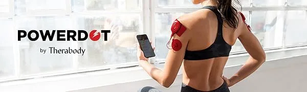 PowerDot 2.0 - Smart Electric Muscle Stimulator - Smart TENS Device - UNO Red - App Controlled Wireless Electrical Muscle Stimulator - Speed up Recovery, Improve Strength, Relieve Pain (Red) - PowerDot by Therabody