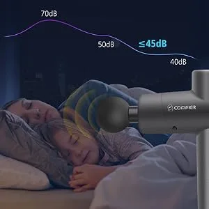 Comfier Massage Gun with Heat,Muscle Massge Gun for Athletes,Handheld Back Massager with Heat,Handheld Deep Tissue Percussion Massager Gun for Neck,Back,Leg - deep percussion massage quiet