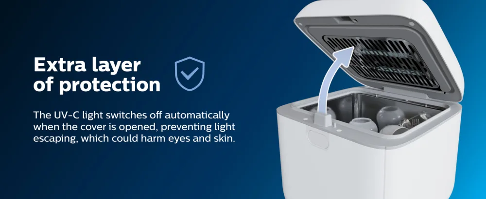 Philips UV Light Sanitizer Box | Disinfect Everyday Items, Baby Products, Tablets in Minutes | Touch Control | Auto-Off Safety | ETL Listed & EPA Certified - Philips;LED;UV-C; disinfecting lamp; mini box; disinfect surfaces and objects; easy to use; features