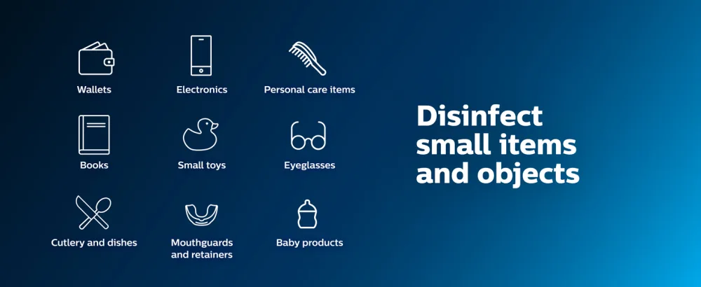 Philips UV Light Sanitizer Box | Disinfect Everyday Items, Baby Products, Tablets in Minutes | Touch Control | Auto-Off Safety | ETL Listed & EPA Certified - Philips;LED;UV-C; disinfecting lamp; mini box; disinfect surfaces and objects; easy to use; features