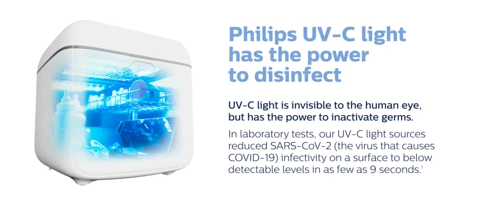 Philips UV Light Sanitizer Box | Disinfect Everyday Items, Baby Products, Tablets in Minutes | Touch Control | Auto-Off Safety | ETL Listed & EPA Certified - Philips;LED;UV-C; disinfecting lamp; mini box; disinfect surfaces and objects; easy to use; features