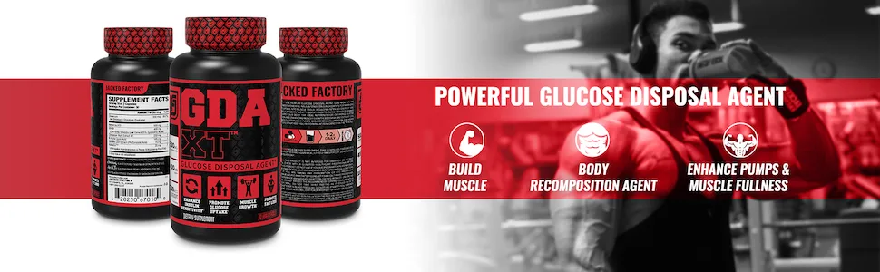GDA XT Glucose Disposal Agent - Nutrient Partitioning Supplement, Glucose Support w/ GS4, Chromax Chromium, Berberine & More - Powerful Muscle Builder and Body Recomposition Agent - 90 Veggie Capsules - GDA XT - Powerful Glucose Disposal Agent