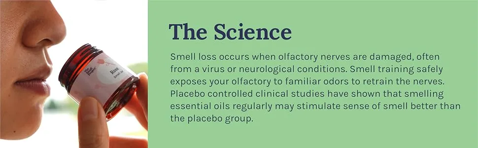 The Smell Project Smell Training Kit - Essentials - Olfactory Training Kit with 10ml Real Essential Oils - Smell Therapy for Smell Loss - smell training for smell loss olfactory training virus neurological, odors stimulate sense of smell