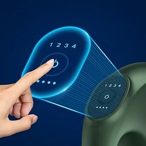 Bitfinic Mini Massage Gun Portable Deep Tissue Percussion Muscle Back Massager for Pain Relief with 4 Massage Heads 4 Speed High-Intensity Green - PCA003