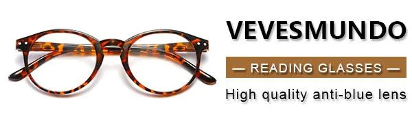 VEVESMUNDO Blue Light Reading Glasses Computer Readers for Women Men 4 Pcs Eyeglasses - Blue Light Blocking 2.0 x - blue light reading glasses for women,readers with blue light protection,women eyeglasses