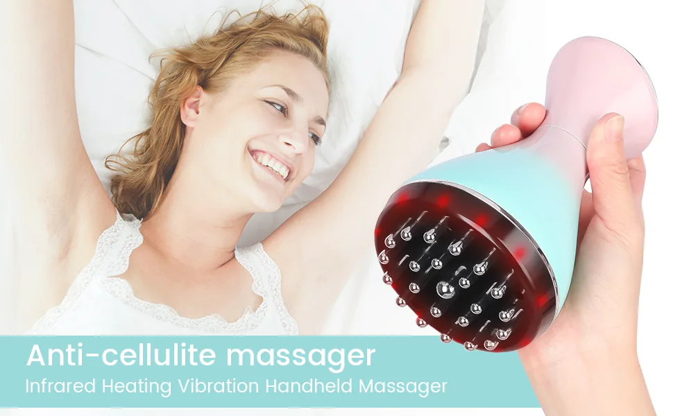 Scienlodic Electronic Micro-Current Dry Brush for Cellulite Lymphatic Massage, Heating Vibration Lymphatic Handheld Lymphatic Massager Basic - anti-cellulite massager tool cellulite lymphatic drainage dry brush electronics scrub massage