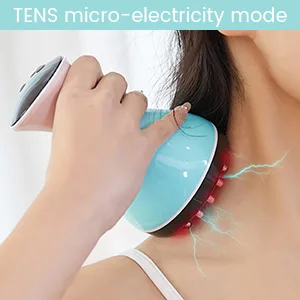 Scienlodic Electronic Micro-Current Dry Brush for Cellulite Lymphatic Massage, Heating Vibration Lymphatic Handheld Lymphatic Massager Basic - TENS gua sha set anti-cellulite massager body massage tool cellulite lymphatic drainage handheld