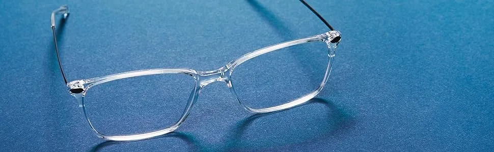 Nooz Optics Reading Glasses - Square Shape - Magnifying Readers for Men and Women - Dino Model Essential Collection +1.5 Crystal - RichContent_2