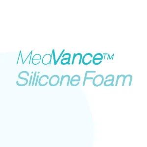 MedVance TM Silicone - Silicone Adhesive Foam Absorbent Dressing, 4"x8", Box of 5 dressings - medvance