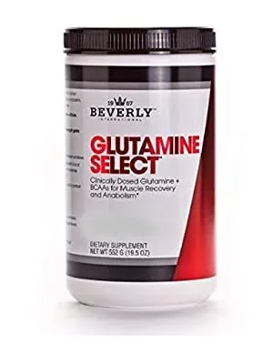 Beverly International Glutamine Select, 60 Servings. Clinically dosed glutamine and BCAA Formula for Lean Muscle and Recovery. Sugar-Free. Wild Berry - product information 1