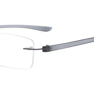 Reducblu Rimless Reading Glasses for Women and Men - Small Lenses Readers Silver 2.5 Diopters - Reducblu Cool Design