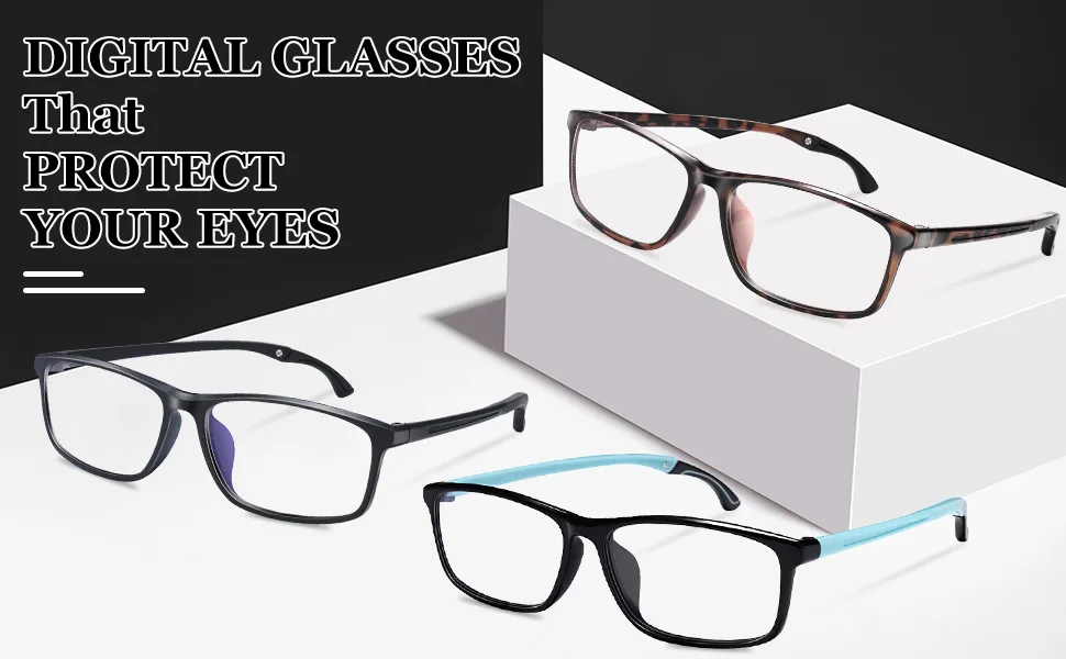 HUYA OPT Blue Light Blocking Reading Glasses TR90 Computer Reading Glasses Lightweight Frame Women & Men Black+leopard 1.0 x - reading glasses