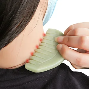 Janedream Jade Stone Massage Comb Traditional Natural Jade Massager Acupuncture Head Therapy Trigger Point Treatment 1 - product information 5