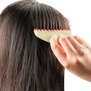 Janedream Jade Stone Massage Comb Traditional Natural Jade Massager Acupuncture Head Therapy Trigger Point Treatment 1 - product information 7