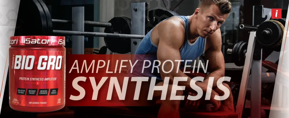 iSatori Bio-GRO Protein Synthesis Amplifier - Build Lean Muscle, Speed Recovery and Increase Strength - Bio-Active Proline-Rich Peptides Post Workout Muscle Builder - Unflavored (120 Servings) - iSatori BIO-GRO Clinically Studied Bio-Active Peptides to Amplify Protein Synthesis