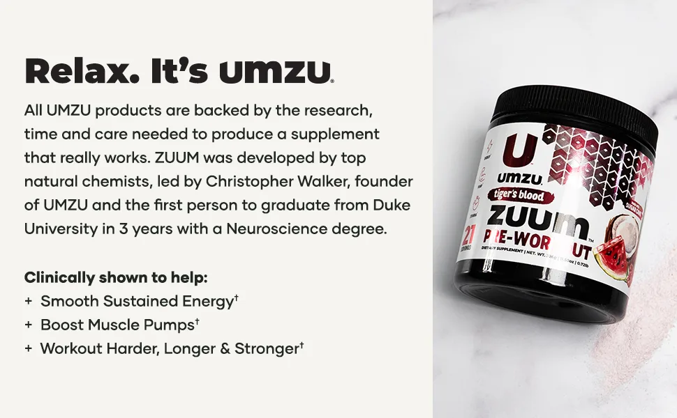 UMZU Zuum Pre-Workout (Tiger's Blood) - Relax It