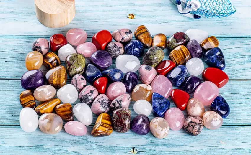 7PCS Tumbled Crystals Stones Polished Red Jasper for Wicca Reiki Chakra Healing Energy Balancing Beginners - product information 1