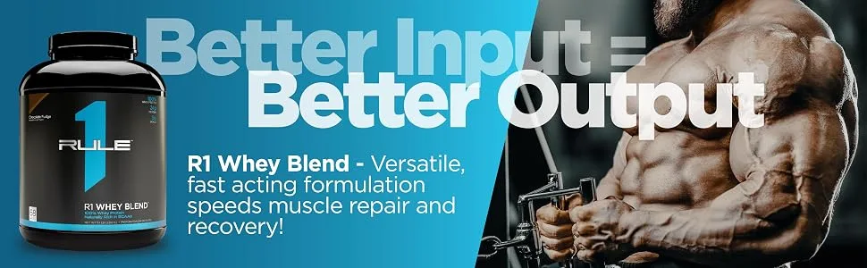 R1 Whey Blend, 28 Servings, Vanilla Ice Cream - R1 Whey Blend, Better Input = Better Output