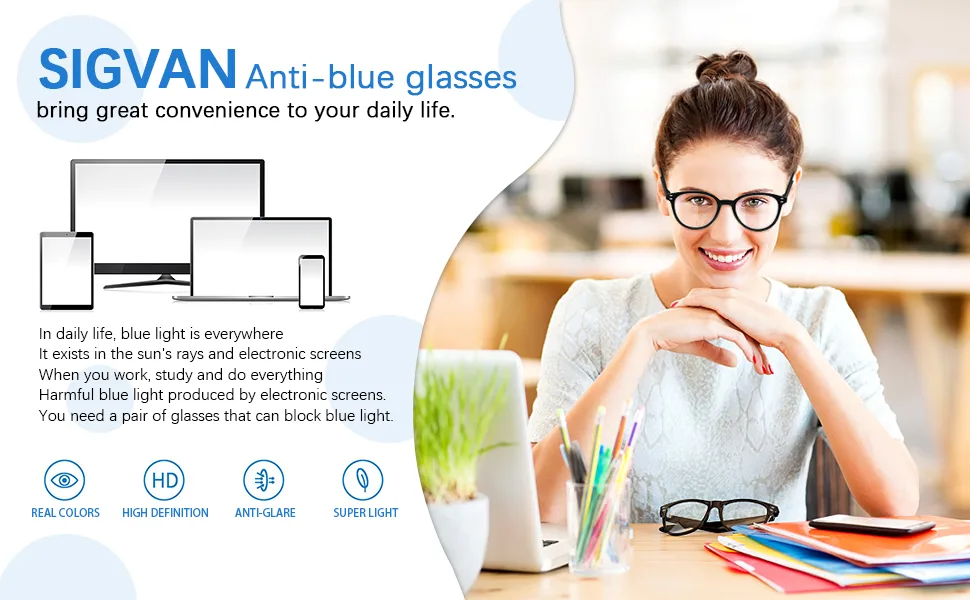 SIGVAN Progressive Multifocus Reading Glasses Blue Light Blocking Women Men Computer Eyeglasses Spring Hinge Readers (3 Mix, 2.75) 3 Mix 2.75 x - progressive glasses women