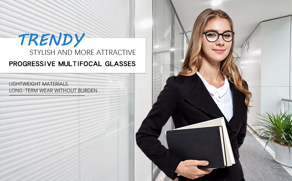 SIGVAN Progressive Multifocus Reading Glasses Blue Light Blocking Women Men Computer Eyeglasses Spring Hinge Readers (3 Mix, 1.75) 3 Mix 1.75 x - progressive reading glasses for women men