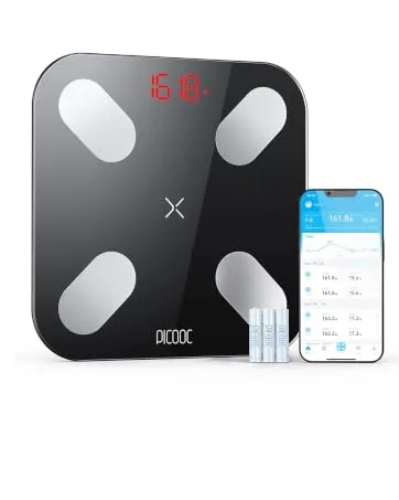 PICOOC Smart Scale for Body Weight, Body Fat Scale with 14+ Body Compositions, Digital Bathroom Scales with Smartphone App Sync with Bluetooth, Highly Precise, BMI, AI Analyzer White Body Composition Analyzer with Step-On … - product information 2
