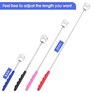 4-Pack Back Scratcher for Women Men Extendable Bear Claw Automatic Telescoping Metal Dog Retractable Sturdy Unique Adjustable Back Scratchers Massager - product information 2