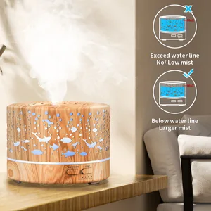 MEIDI Essential Oil Diffuser, Aromatherapy Diffuser, 700ML Aroma Cool Mist Humidifier with Remote Control, Adjustable Mist Mode, Fascinating LED Night Light, and Timing Auto Shut-Off - Essential Oil Diffuser