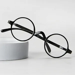Reducblu Reading Glasses with Spring Hinge for Women and Men - Professor Style Round Readers Blue Stripe 1.0 Diopters - Reducblu R077B 6 Pack Reading glasses