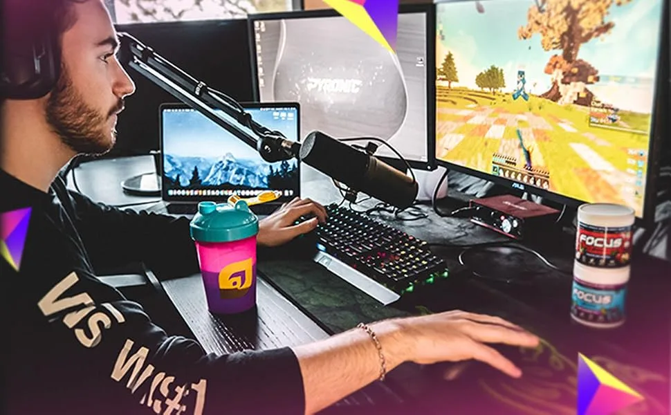 Focus by ADVANCED | Focus and Concentration Formula with NooLVL | Mental Clarity & Energy Boost for Gaming, Work & Study | Sugar Free & Keto Friendly | (40 Servings) (SirD’s Sour Watermelon) - energy supplement focus supplement energy drink gaming supplement