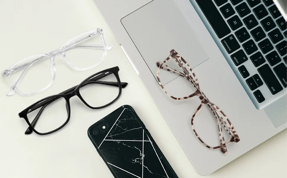 Blue Light Blocking Glasses for Women Men Computer Glasses Non Prescription Glasses Frames Black+grey - blue light blocking glasses women filter computer glasses non prescription fake glasses frame