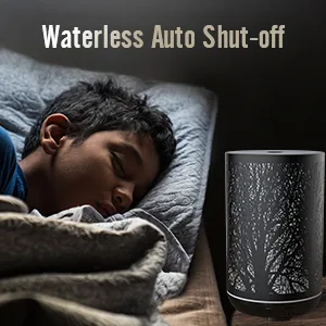 300ML Essential Oil Diffuser, Metal Aromatherapy Diffusers, Diffusers for Essential Oils for Large Room Home - Waterless Auto Shut-off
