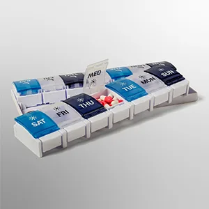 Medcosa 7 Days Pill Case | Goodbye Spilled Pills | AM & PM Medicine Organizer | 2 Times A Day Supplement Box with 14 Compartments - Medcosa 7 Days Pill Case Goodbye Spilled Pills AM & PM Medicine Organizer