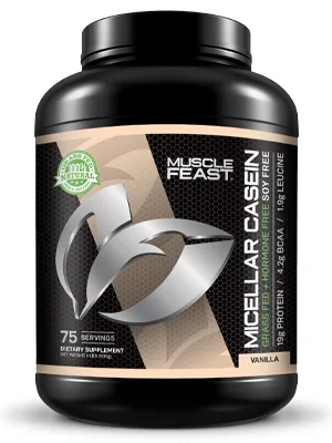 Muscle Feast Micellar Casein Protein, All Natural Pasture Raised Hormone Free Soy Free, Chocolate, 2lb - Micellar Casein