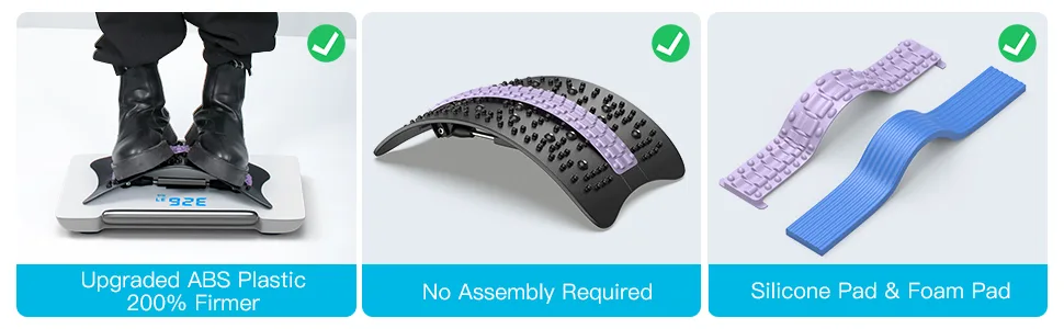 2022 Upgraded Back Stretcher for Lower Upper Back Pain Relief, Fully Adjustable Back Cracker with Magnetic Massage Points, Spine Board Designed by Chiropractor for Sciatica Scoliosis Herniated Disc - 2022 Upgraded