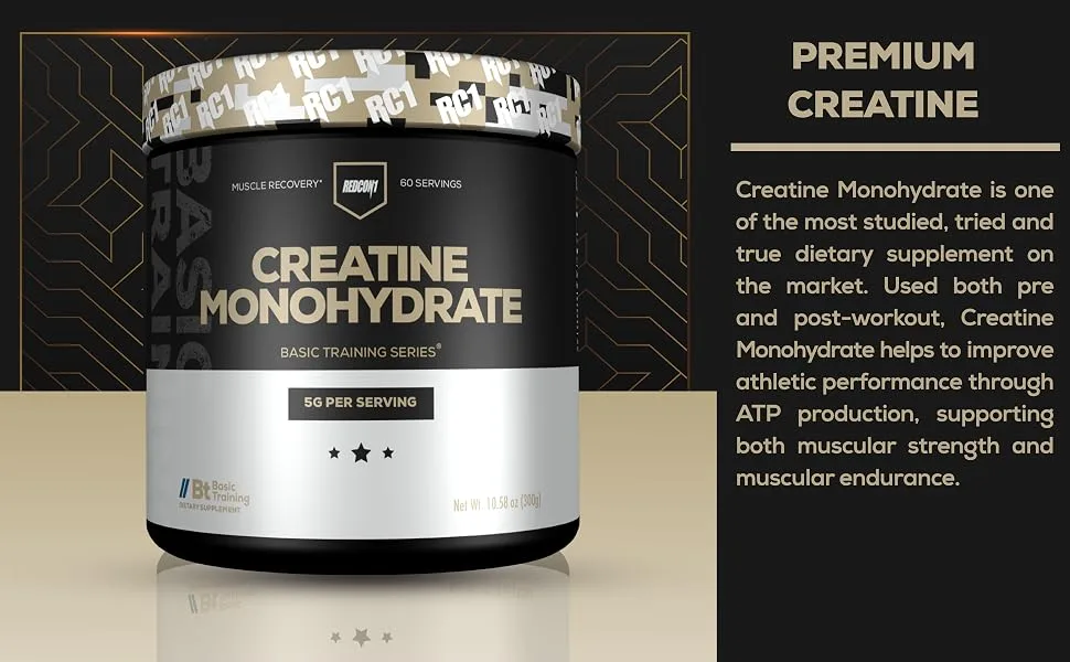 Redcon1 - Creatine Monohydrate - 60 Servings, 5G, Muscle Recovery, Athletic Performance - Creatine Premium