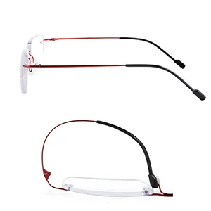 FEISEDY Rimless Progressive Multifocus Anti-Blue Light MEN Reading Glasses Computer Reader B9002(Black, 2.0x) Black 2.00x - product information 6