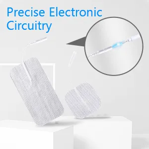 LYINIE TENS Unit Pads 32pcs Reusable Replacement Electrode Patches for Electrotherapy (2"x2" 16pcs, 2"x4" 16pcs) - product information 3