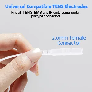 LYINIE TENS Unit Pads 32pcs Reusable Replacement Electrode Patches for Electrotherapy (2"x2" 16pcs, 2"x4" 16pcs) - product information 5