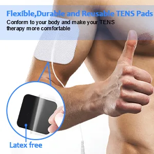 LYINIE TENS Unit Pads 32pcs Reusable Replacement Electrode Patches for Electrotherapy (2"x2" 16pcs, 2"x4" 16pcs) - tens unit pads