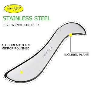 Stainless Steel Gua Sha Muscle Scraper Tool,Scar Tissue Tool,Physical Therapy Tools,Muscle Scraping Tool,Guasha Massage Scraper,IASTM Tools,Fascia Scraper,Skin Scraping Tool,Soft Tissue Massage Tool Muscle Scraper Tool(Sty… - Gua sha(S)